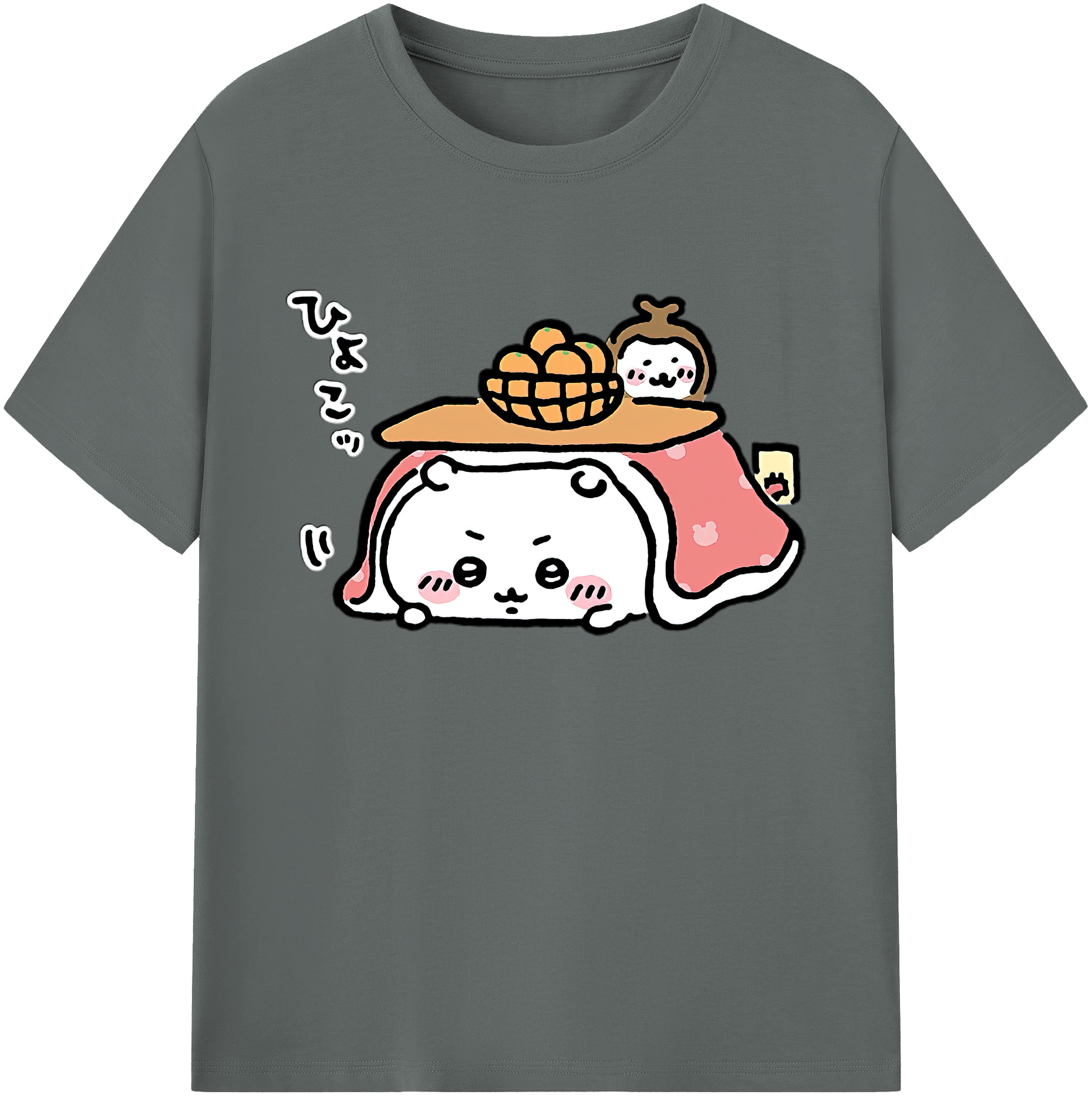 （画像用） ちいかわ ちいかわ Chii-kawa chiikawa 綿100％ メンズ半袖Tシャツ｜肌触りやわらか＆通気性